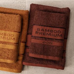 Ręcznik Bamboo Premium ciemnobrązowy, 30 x 50 cm, komplet 2 szt