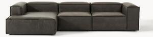 Narożna sofa modułowa ze skóry z recyklingu Lennon (4-osobowa)