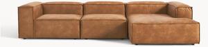 Narożna sofa modułowa ze skóry z recyklingu Lennon (4-osobowa)