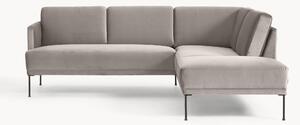 Sofa narożna z aksamitu Fluente