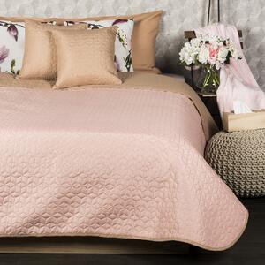 Narzuta na łóżko Doubleface beżowy/różowy, 220 x 240 cm, 2x 40 x 40 cm