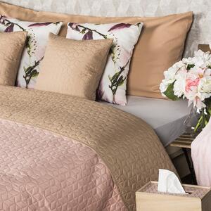 Narzuta na łóżko Doubleface beżowy/różowy, 220 x 240 cm, 2x 40 x 40 cm
