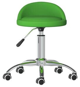 Obrotowe krzesło biurowe, zielone, obite sztuczną skórą