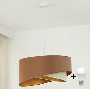 Brilagi Brilagi - LED Żyrandol na lince LYRA 1xE27/15W/230V brązowy/kremowy/złoty BG1736