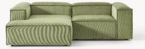 Narożna sofa modułowa ze sztruksu Lennon (2-osobowa)