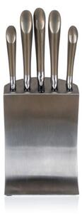 Banquet Zestaw noży Metallic Platinum, 5 szt., stojak ze stali nierdzewnej