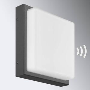 LCD Lampa zewnętrzna z czujnikiem ruchu Ernest, czarny, aluminium, nowoczesny