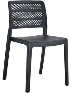 Krzesło kawiarniane z niskim oparciem ażurowym Pagi