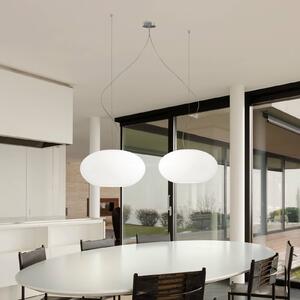 Casablanca Lampa wisząca szklana AIH, możliwość ściemniania, biały / opal, salon / jadalnia, szkło, design
