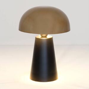 Holländer Lampa stołowa Fungo, świecąca w dół, czarna/złota