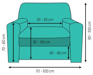Multielastyczny pokrowiec na fotel Comfort cream, 70 - 110 cm