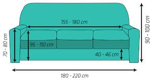 Multielastyczny pokrowiec na kanapę ComfortPlus szary, 180 - 220 cm, 180 - 220 cm