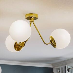 Argon Lampa sufitowa Tuse, 3-punktowa, mosiężna