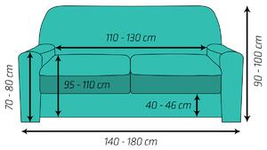 Multielastyczny pokrowiec na kanapę Comfort Plus brązowy, 140 - 180 cm, 140 - 180 cm
