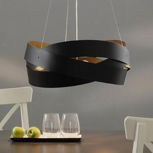 Domiluce Lampa wisząca Tornado Ø 50 cm czarna, 3-punktowa