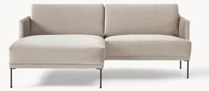Sofa narożna z aksamitu Fluente