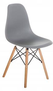 Prostokątny nowoczesny stół + 4 szare krzesła - Ulex