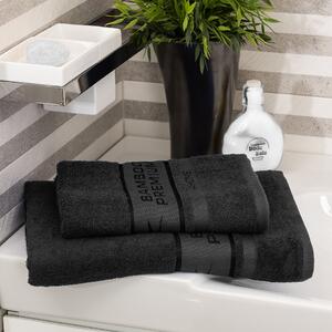 Bamboo Premium Ręcznik czarny, 50 x 100 cm, zestaw 2 szt