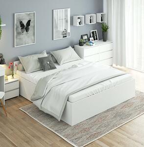 Białe łóżko z podnoszonym stelażem 180x200 - Tamlin 4X