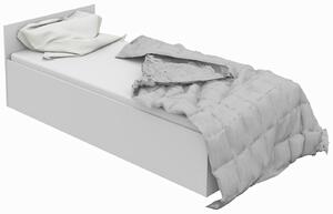 Białe pojedyncze łóżko z zagłówkiem 90x200 - Tamlin 4X