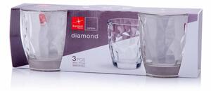 Bormioli Rocco 3-częściowy zestaw szklanek Diamond, 300 ml