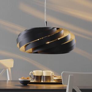 Domiluce Lampa wisząca Vento, czarna, Ø 60 cm, metal, E27