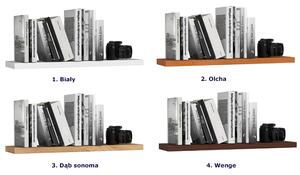 Półka na książki w klasycznym stylu dąb sonoma - Imersin 4X 80 cm