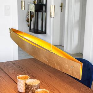 Lampa wisząca Malu Quitani, możliwość ściemniania, mosiężny / złoty, salon / jadalnia, aluminium, nowoczesny