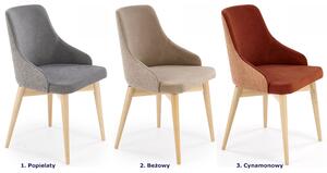 Beżowe tapicerowane krzesło obrotowe - Elandro