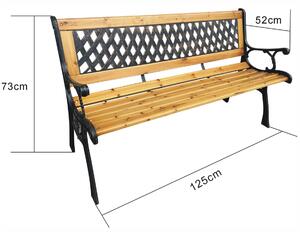 Klasyczna ławka do ogrodu z oparciem - Elgros 7X