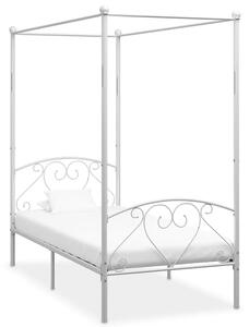 Metalowe białe łóżko rustykalne 120x200 cm - Elox