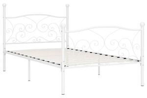 Białe metalowe łóżko pojedyncze 90x200 cm - Tulvos