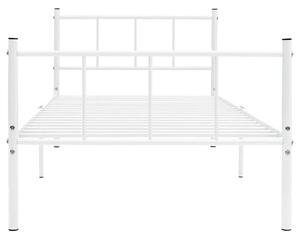Białe metalowe łóżko pojedyncze 90x200 cm - Jumo