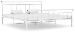 Białe metalowe łóżko z zagłówkiem 120x200 cm - Keri