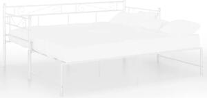 Białe metalowe łóżko rozkładane 90x200 cm - Rego