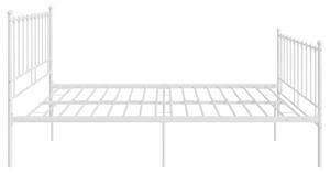 Białe metalowe łózko z zagłówkiem 180x200 cm - Casaro