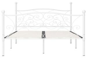Białe metalowe łóżko w stylu retro 200x200 cm - Tulvos