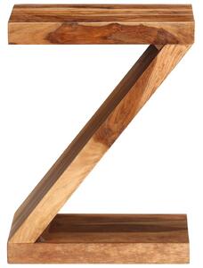 Stolik w kształcie litery Z, lite drewno sheesham