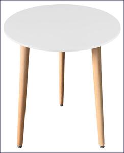 Biały okrągły stół skandynawski 60 cm - Wibo 3X