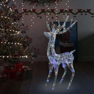 Świąteczny renifer XXL, akryl, 250 kolorowych diod LED, 180 cm