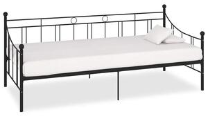 Czarne metalowe łóżko 90x200 cm - Lofi