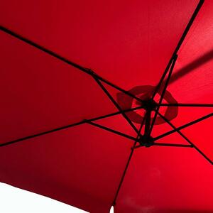 Czerwony parasol ogrodowy na wysięgniku - Tulior