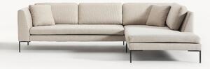 Sofa narożna z metalowymi nogami Emma