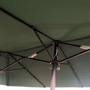 Ciemnozielony parasol do ogrodu - Heberi