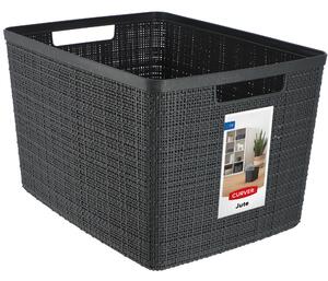 Pojemnik do przechowywania 20L Curver Jute, ciemny szary