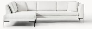 Sofa narożna z metalowymi nogami Emma