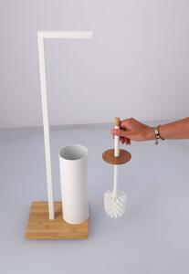 Biały loftowy stojak do papieru toaletowego - Onix