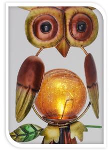 Lampa solarna Owl zielony, 12 x 6 x 54 cm