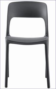Czarne minimalistyczne krzesło balkonowe - Vagi
