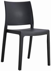 Czarne ogrodowe krzesło nowoczesne - Guni